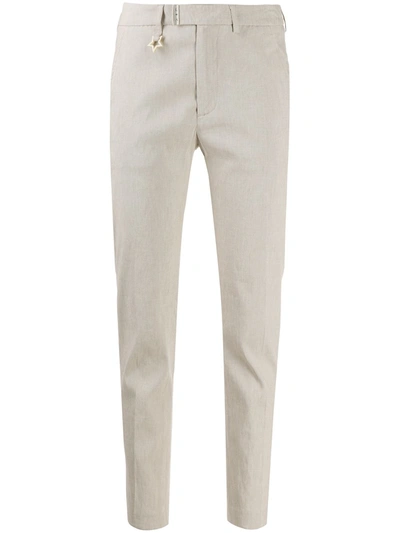 Lorena Antoniazzi Tapered Linen Trousers In Neutrals