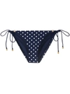 Tory Burch Gemini Link Printed String Bikini Bottom In Classic Dot