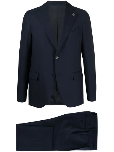 Lardini Two-piece Fitted Suit In Blue