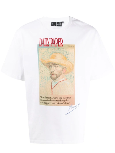 Daily Paper T-shirt Mit Grafischem Print In White