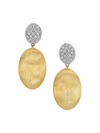 Marco Bicego Women's Siviglia 18k Gold & Diamond Hand Engraved Medium Drop Earrings In White/gold