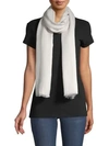 Saks Fifth Avenue Collection Lightweight Cashmere & Silk Scarf In Light Grey