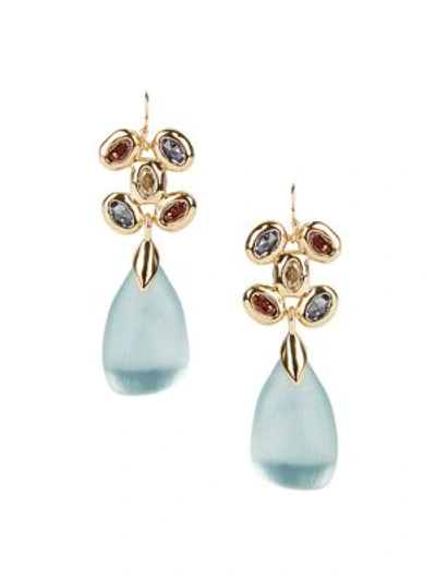 Alexis Bittar Future Antiquity 10k Yellow Goldplated & Multi-stone Drop Earrings In Gold/blue