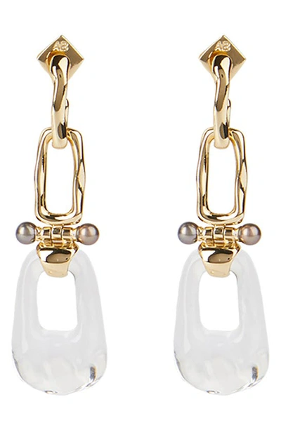 Alexis Bittar Women's Future Antiquity 10k Yellow Goldplated, Lucite & Freshwater Pearl Drop Earrings In Clear