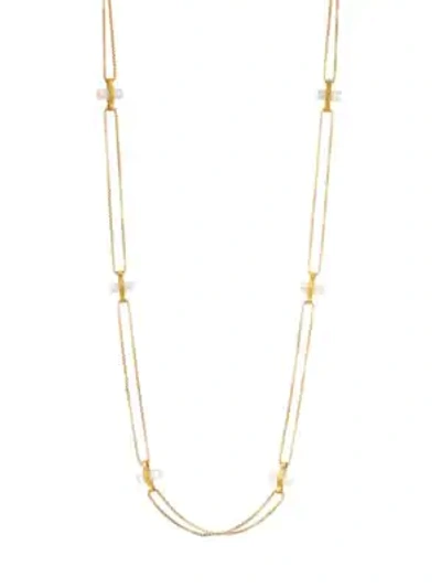 Dean Davidson Women's Core Signature 22k Goldplated & Rainbow Moonstone Bar Charm Necklace