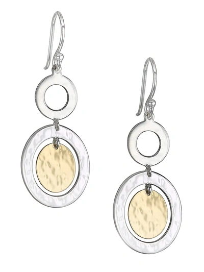 Ippolita Classico Chimera Small Two-tone Snowman Linear Earrings In Gold And Silver