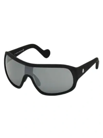 Moncler 135mm Injected Shield Sunglasses In Matte Black