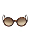 Moncler 50mm Round Sunglasses