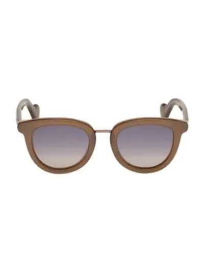 Moncler 48mm Square Sunglasses In Dark Brown