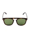 Web Men's 51mm Round Flat-top Sunglasses In Dark Havana
