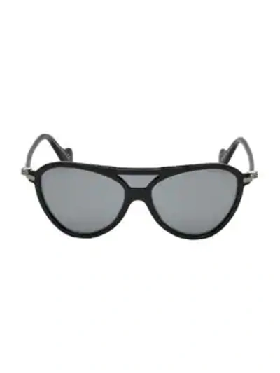 Moncler 51mm Injected Shield Sunglasses In Black