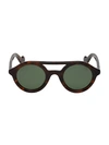 Moncler 47mm Double Bridge Round Sunglasses