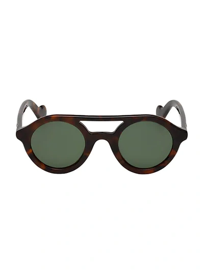 Moncler 47mm Double Bridge Round Sunglasses