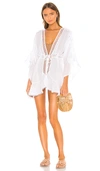 Charo Ruiz Luchi Tie-front Kaftan Dress In White