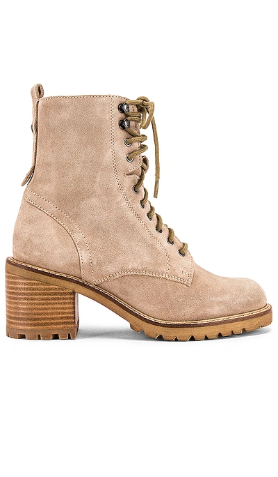 Seychelles Irresistible Combat Boot In Sand Suede
