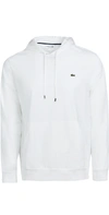 Lacoste Jersey Long-sleeve Hooded Tee In White