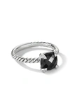 David Yurman Chatelaine Ring With Black Onyx And Diamonds