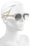 Chloé Women's Willow Round Sunglasses, 57mm In Transparent Peach