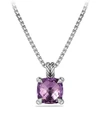 David Yurman Women's Châtelaine® Pendant Necklace With Gemstone & Diamonds/11mm In Purple/silver