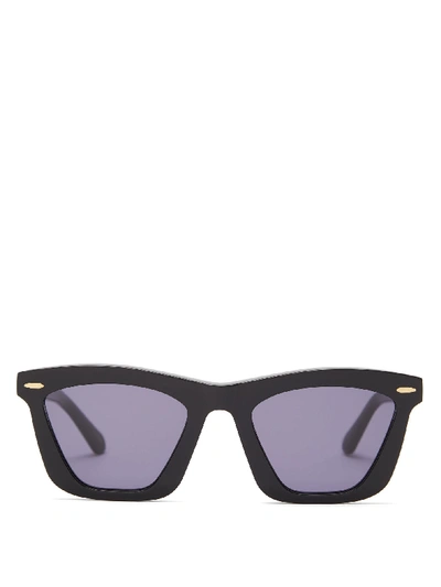 Karen Walker Women's Alexandria Square Sunglasses, 55mm In Black/smoke
