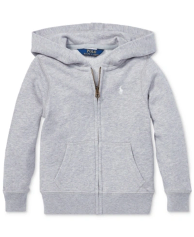 Ralph Lauren Kids' Toddler Girls French Terry Hoodie In Gray