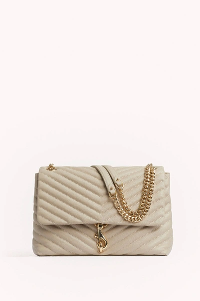 Leather Shoulder Edie Flap Shoulder Bag Tahini Rebecca Minkoff