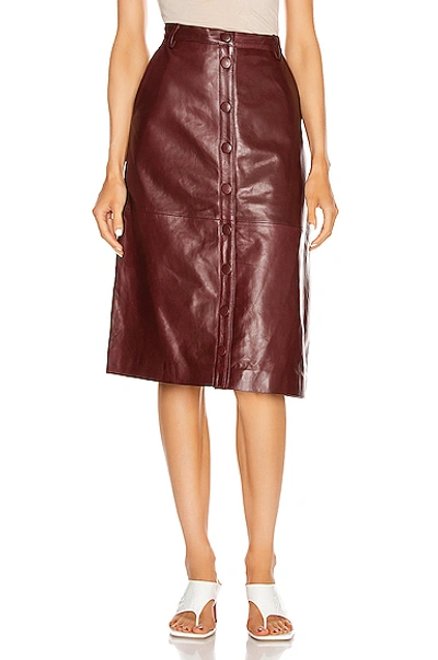 Remain Birger Christensen Bellis Leather A-line Skirt In Port Royale