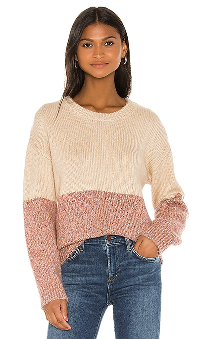 Cupcakes And Cashmere Carmel Colorblock Sweater In Soft Tan