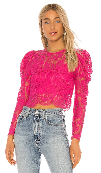 Lovers & Friends New Love Top In Fuchsia Pink