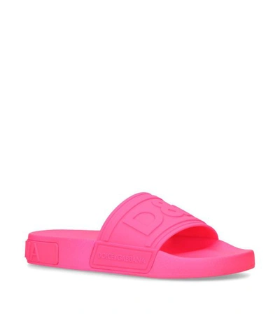 Dolce & Gabbana Saint Barth Slides In Pink