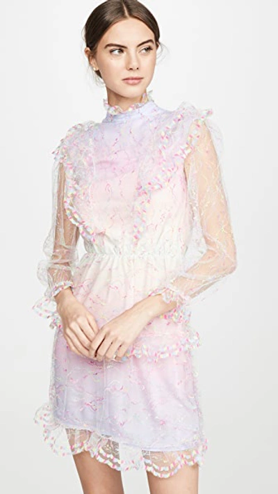 Olivia Rubin Saffy Dress In Neon Lace ModeSens
