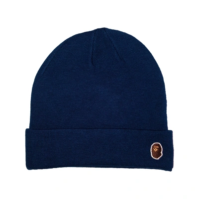 Pre-owned Bape Happy New Year Knit Beanie (ss20) Blue
