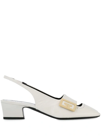 Givenchy Mystic 50 White Leather Pumps