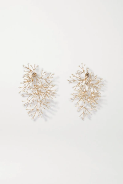 14 / Quatorze Gold-tone Pearl Earrings