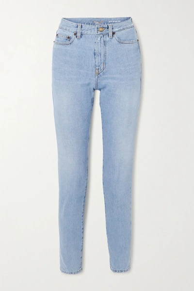 Saint Laurent High-rise Straight-leg Jeans In Blue