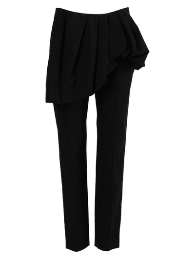 Dries Van Noten Patiar Asymmetrical Peplum Pants Black In Patiar 9142