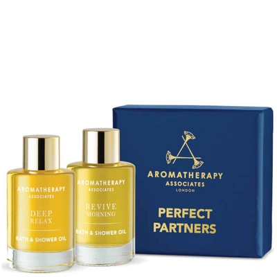 Aromatherapy Associates Perfect Partners Bath And Shower Oil Travel And Gift Set Of 2, 9ml Each In Colorless