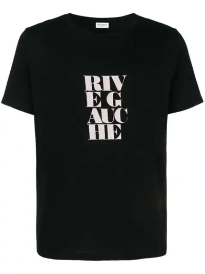 Saint Laurent Rive Gauche T-shirt In Black