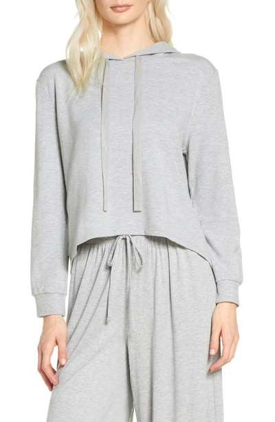 Eberjey Blair Stretch Pima Cotton And Modal-blend Hoodie In Heather Grey