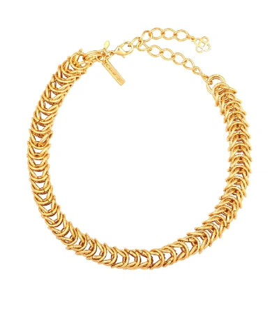 Oscar De La Renta Tubular Chain-link Necklace In Gold