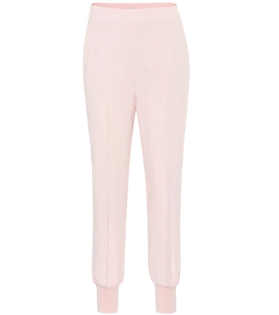 Stella Mccartney Julia Stretch-crêpe Tapered Pants In Pink