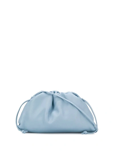 Bottega Veneta Light Blue The Pouch Leather Clutch Bag In Light Blue
