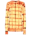 Proenza Schouler Tie-dyed Slub Cotton-jersey Top In Orange