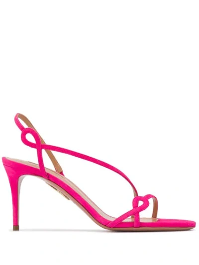 Aquazzura High Heel Strappy Sandals In Pink