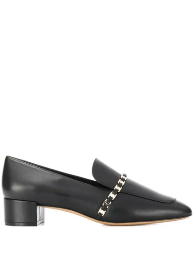 Ferragamo Tilos Low Heel Pumps In Black