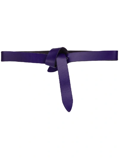 Isabel Marant Lecce Knot Detail Belt In Purple