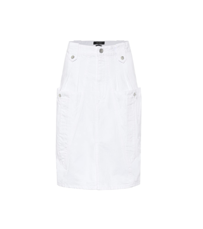 Isabel Marant Kalosia Denim High Waisted Skirt In White