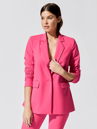 Carbon38 Stretch Blazer In Fuchsia