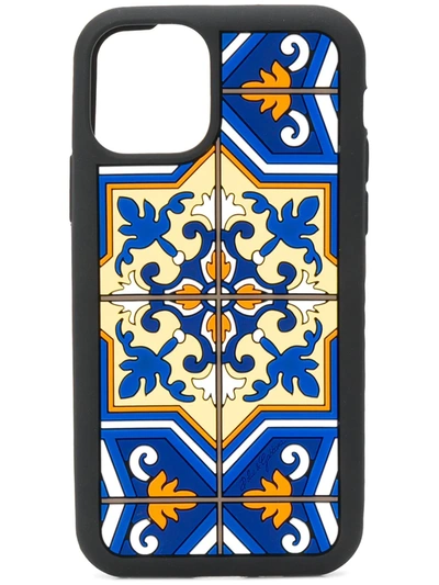 Dolce & Gabbana Iphone 11 Pro Max Tile Print Cover In Black