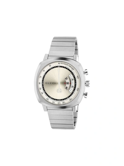 Gucci Sapphire Crystal Stainless Steel Bracelet Chronograph Watch